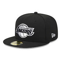 Men's New Era Black Los Angeles Lakers 59FIFTY Fitted Hat