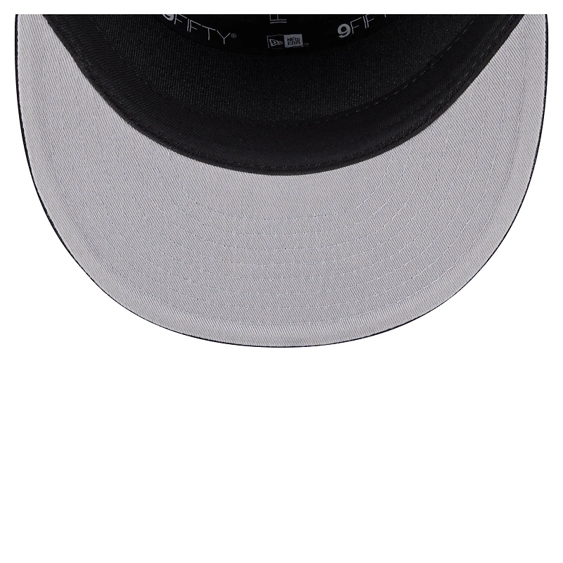 Men's New Era Black Los Angeles Lakers Adventure Canvas Split Panel 9FIFTY Snapback Hat