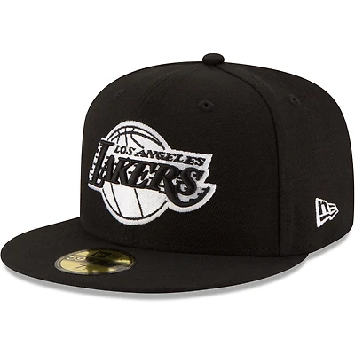 Casquette ajustée 59FIFTY avec logo noir et blanc Los Angeles Lakers New Era pour homme