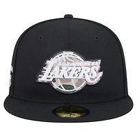 Men's New Era Black Los Angeles Lakers Camo Print Logo UV Fitted 59FIFTY Hat