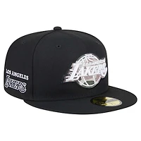 Casquette ajustée 59FIFTY noire à imprimé camouflage Los Angeles Lakers pour homme New Era
