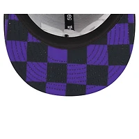 Casquette ajustée UV 59FIFTY à damier New Era pour hommes, noire, Los Angeles Lakers