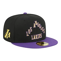 Men's New Era  Black Los Angeles Lakers City Edition 59FIFTY Fitted Hat