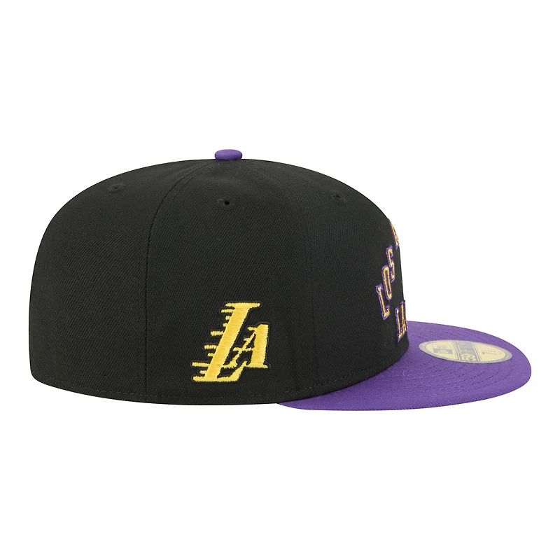 Men's New Era Black Los Angeles Lakers City Edition 59FIFTY Fitted Hat