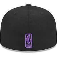 Casquette ajustée 59FIFTY à visière corail des Lakers de Los Angeles New Era noire pour homme