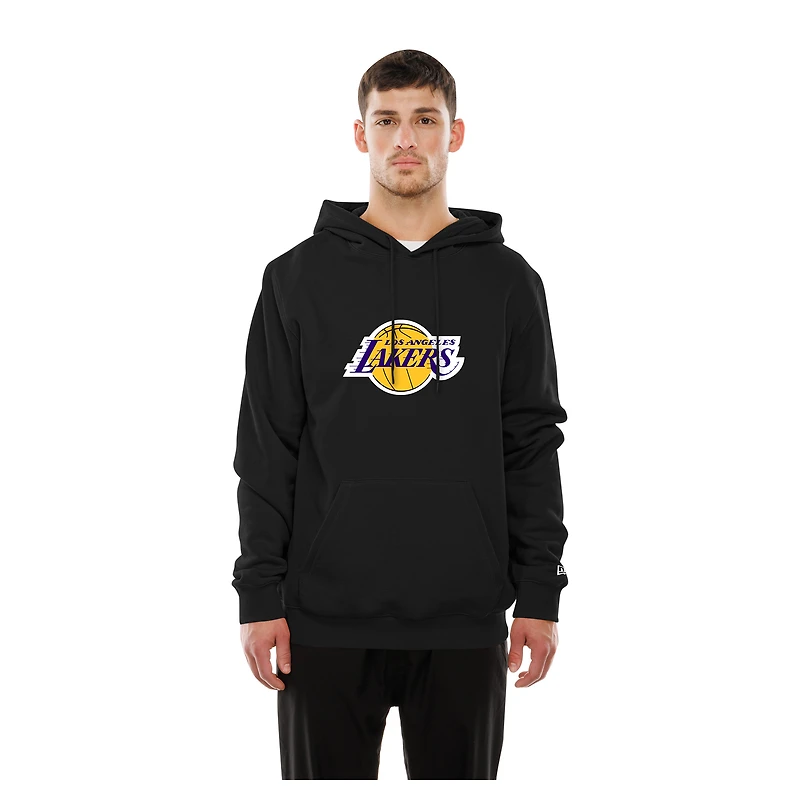 Men's New Era Black Los Angeles Lakers Front Back Logo Hoodie