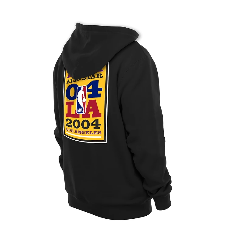 Men's New Era Black Los Angeles Lakers Front Back Logo Hoodie