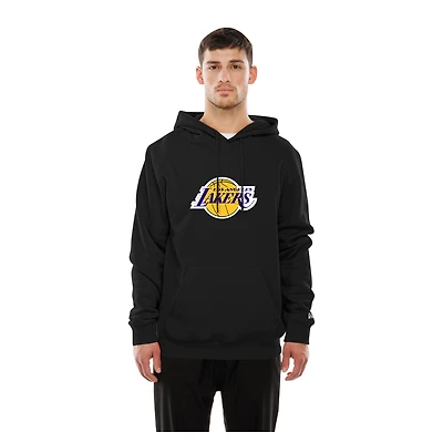 Men's New Era Black Los Angeles Lakers Front Back Logo Hoodie