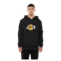 Men's New Era  Black Los Angeles Lakers Front Back Logo Hoodie