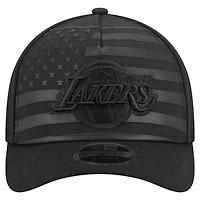 Casquette ajustable A-Frame 9FORTY Game Day Flag Los Angeles Lakers noire New Era pour homme