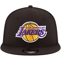 Casquette Snapback 9FIFTY couleur officielle de l'équipe des Los Angeles Lakers New Era noire pour hommes