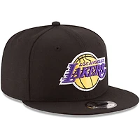 Casquette Snapback 9FIFTY couleur officielle de l'équipe des Los Angeles Lakers New Era noire pour hommes