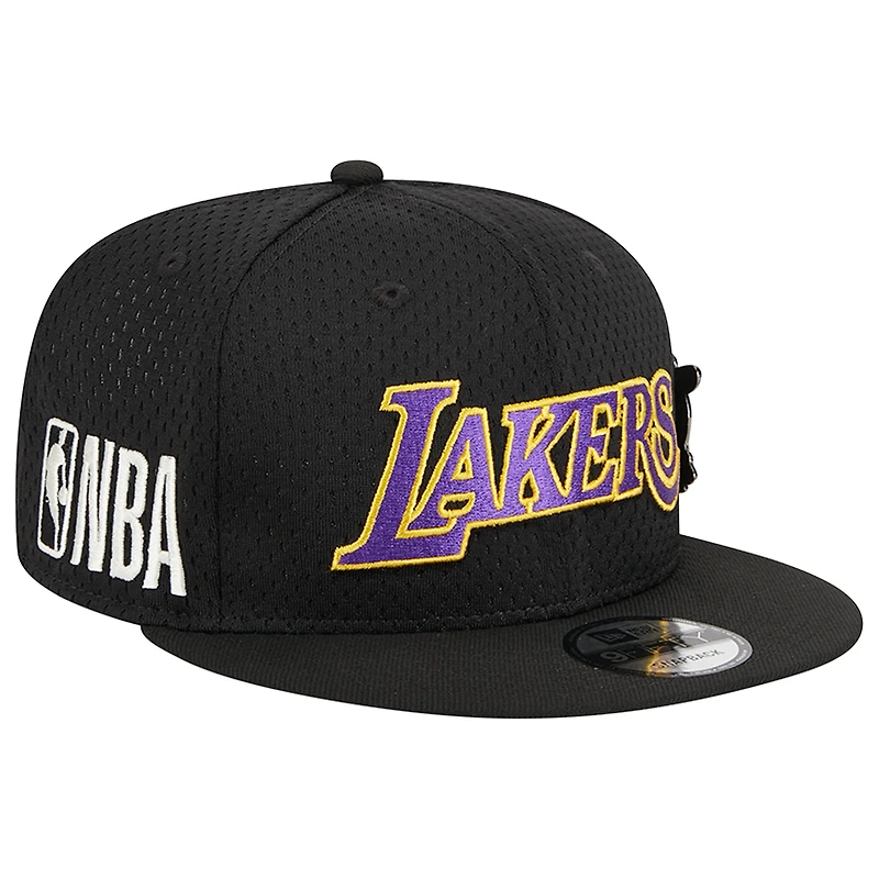 Casquette Snapback 9FIFTY Post-Up Pin Mesh Los Angeles Lakers New Era noire pour homme