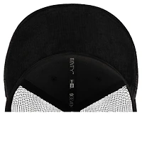 Casquette ajustable New Era 9SEVENTY Trucker en nylon matelassé noir pour homme des Los Angeles Lakers