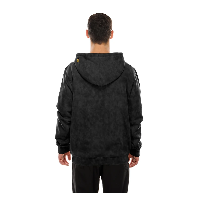 Sweat à capuche New Era noir Los Angeles Lakers Sport Night Mineral Wash pour homme
