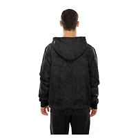 Sweat à capuche New Era noir Los Angeles Lakers Sport Night Mineral Wash pour homme