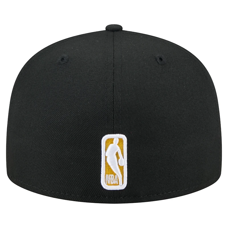 Casquette ajustée 59FIFTY noire New Era pour homme avec logo State Stitch des Lakers Los Angeles