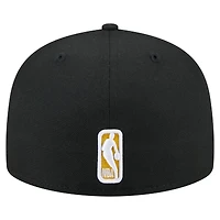 Casquette ajustée 59FIFTY noire New Era pour homme avec logo State Stitch des Lakers Los Angeles