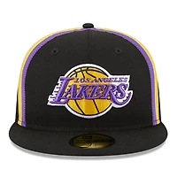 Casquette ajustée 59FIFTY New Era noire des Los Angeles Lakers pour hommes