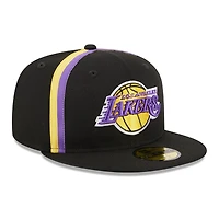 Casquette ajustée 59FIFTY New Era noire des Los Angeles Lakers pour hommes