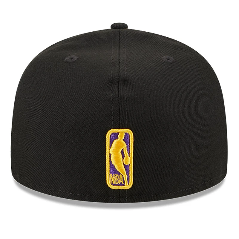 Casquette ajustée 59FIFTY New Era noire des Los Angeles Lakers pour hommes