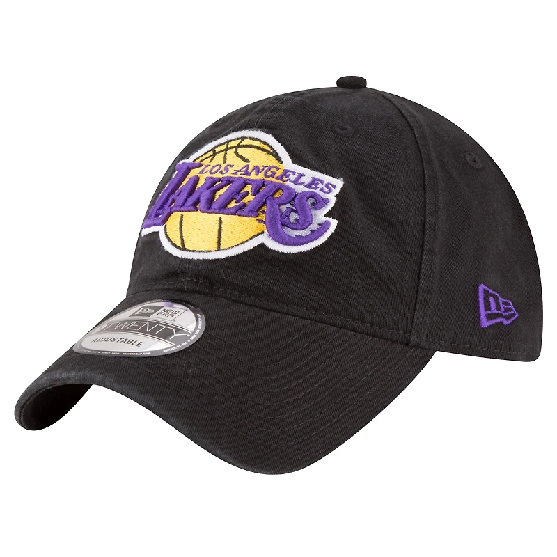 Casquette réglable noire Los Angeles Lakers Team 2.0 9TWENTY New Era pour hommes