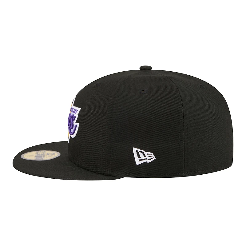 Men's New Era Black Los Angeles Lakers Team Collage 59FIFTY Fitted Hat
