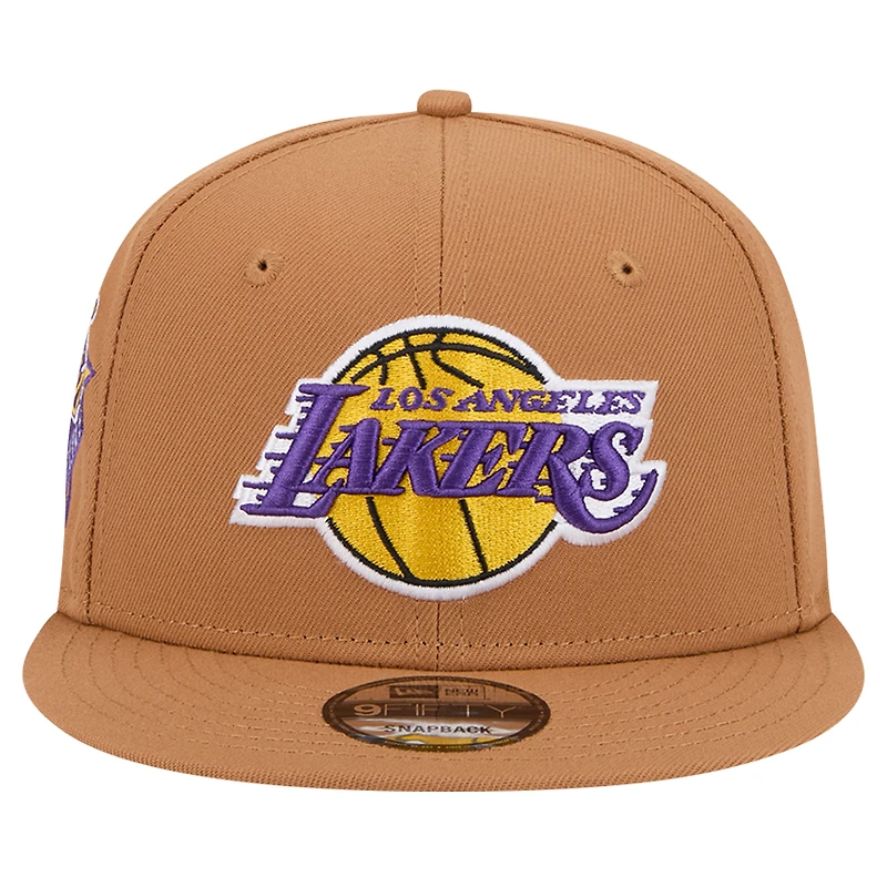 Casquette Snapback 9FIFTY New Era pour hommes des Los Angeles Lakers marron