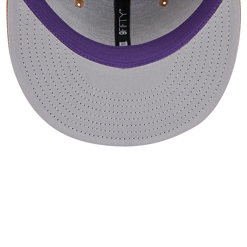 Casquette Snapback 9FIFTY New Era pour hommes des Los Angeles Lakers marron