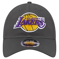 Casquette ajustable New Era 9TWENTY Active Ripstop des Los Angeles Lakers pour homme, couleur charbon
