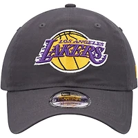 Casquette réglable New Era anthracite Los Angeles Lakers Team 2.0 9TWENTY pour hommes