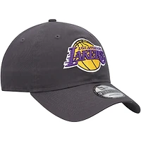 Casquette réglable New Era anthracite Los Angeles Lakers Team 2.0 9TWENTY pour hommes