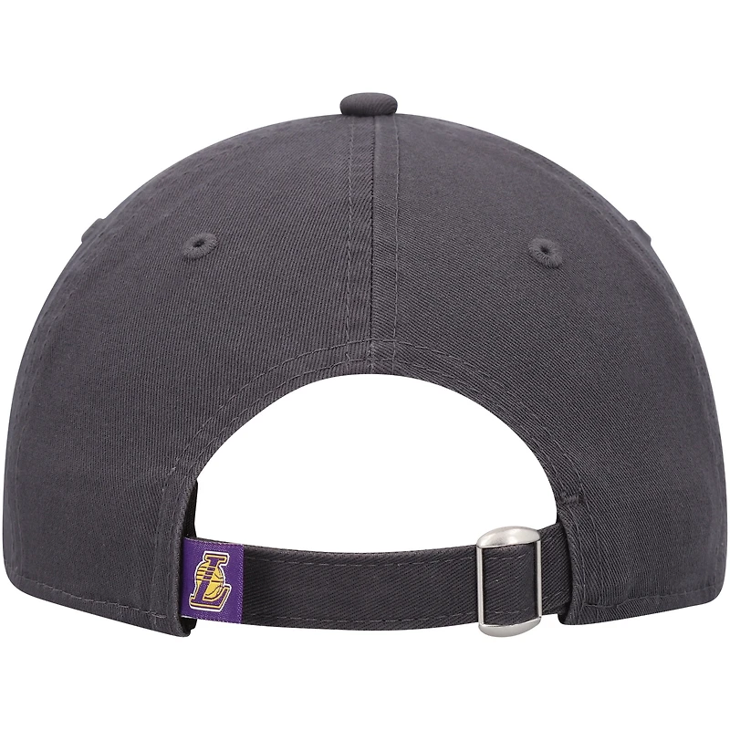 Casquette réglable New Era anthracite Los Angeles Lakers Team 2.0 9TWENTY pour hommes