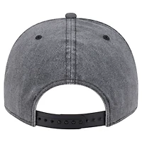 Men's New Era  Charcoal Los Angeles Lakers Throwback Washed Pre-Curved 9FIFTY Snapback Hat
