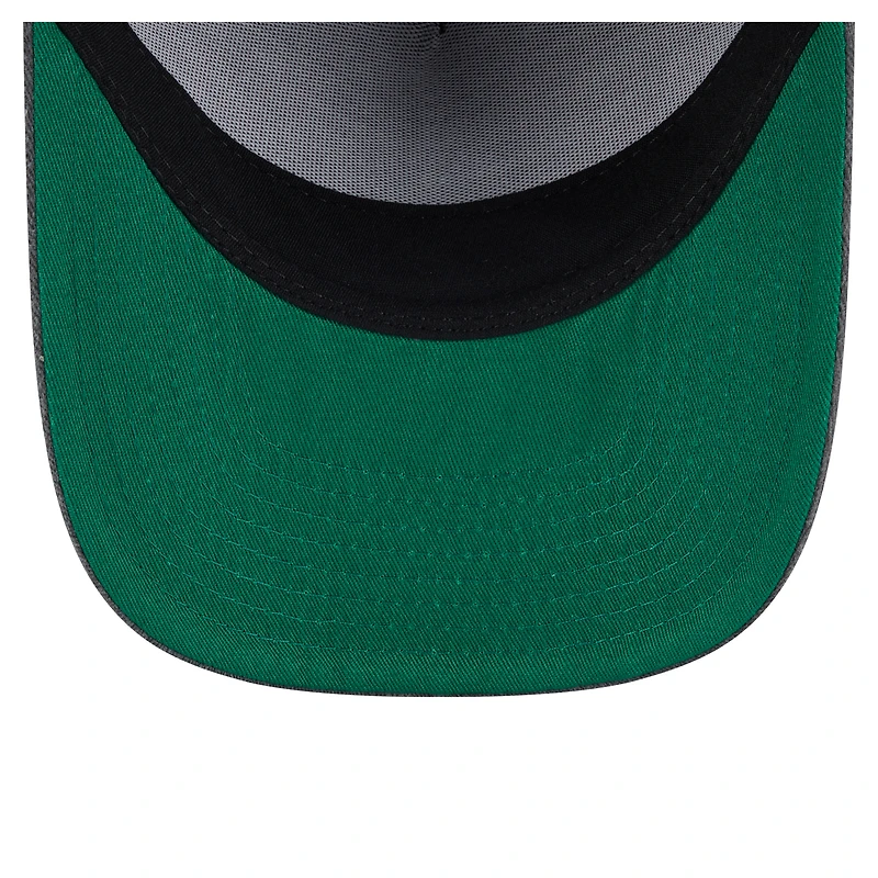 Men's New Era  Charcoal Los Angeles Lakers Throwback Washed Pre-Curved 9FIFTY Snapback Hat