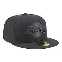 Casquette ajustée New Era 59FIFTY pour homme, coloris anthracite, Los Angeles Lakers.