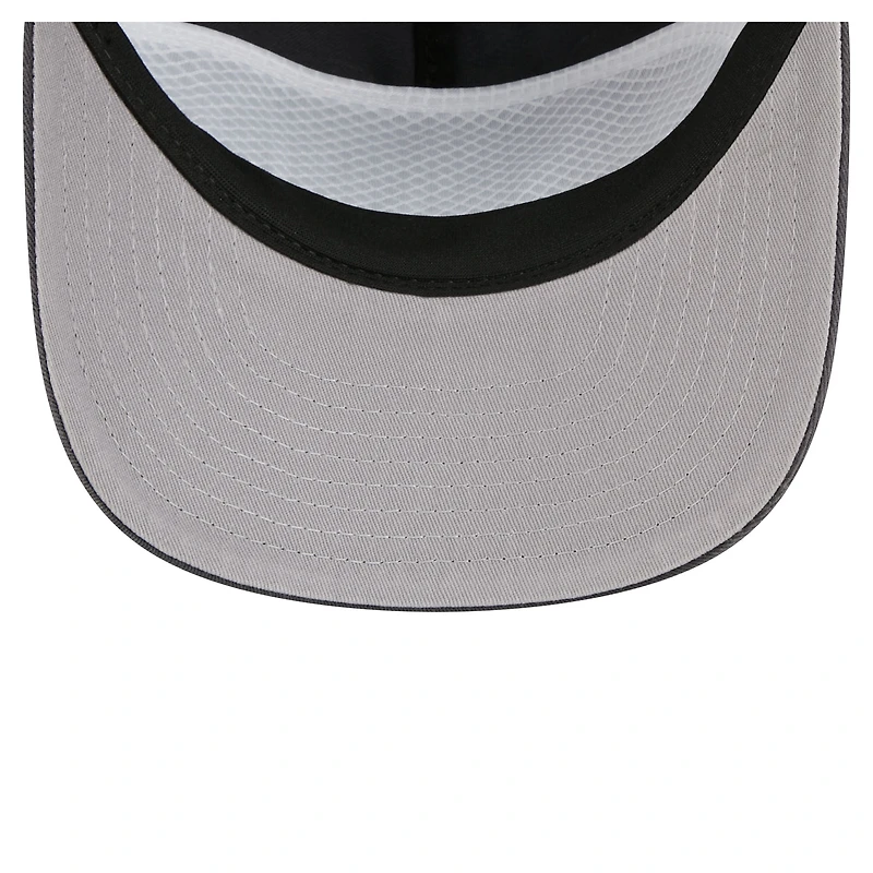 Men's New Era Charcoal Los Angeles Lakers Washed Patch 19TWENTY Adjustable Trucker Hat