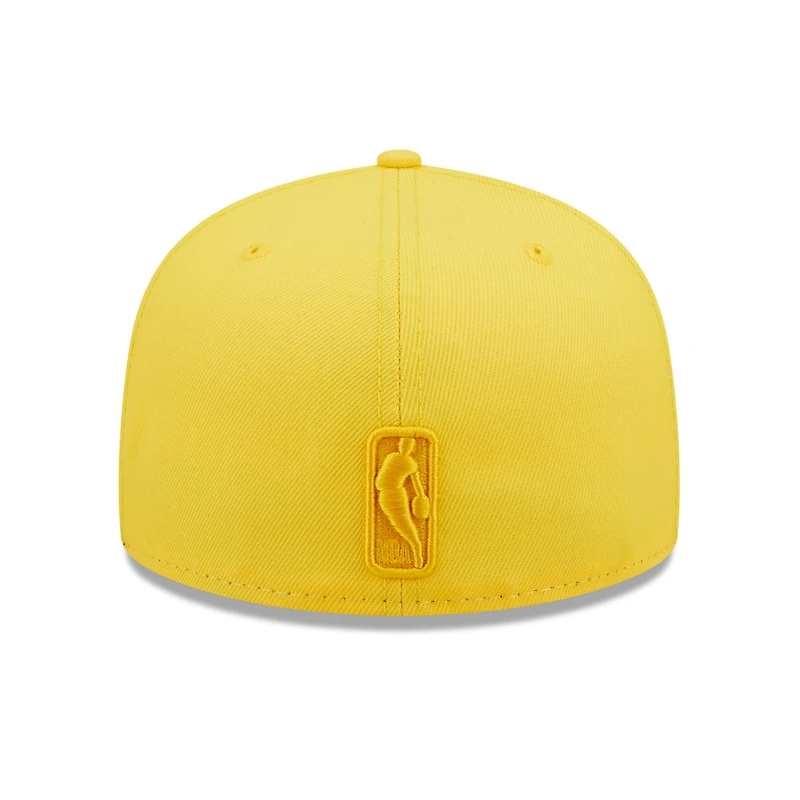 Men's New Era Cream/Gold Los Angeles Lakers Cork Two-Tone 59FIFTY - Fitted Hat