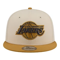 Men's New Era  Cream/Tan Los Angeles Lakers Two-Tone Color Pack 9FIFTY Snapback Hat