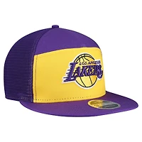 Men's New Era  Gold/Purple Los Angeles Lakers Outdoor Split Panel 9FIFTY Snapback Hat