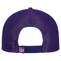 Casquette camionneur New Era 9FIFTY Snapback pour homme, couleur or/violet, Los Angeles Lakers Outdoor Split Panel