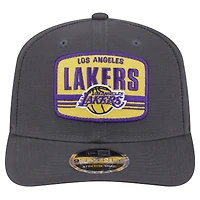 Casquette réglable New Era Graphite Los Angeles Lakers Team Elevated Patch 9SEVENTY pour hommes