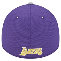 Casquette flex 39THIRTY Active Trim New Era pour hommes, gris/violet, Los Angeles Lakers