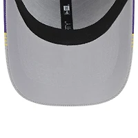 Men's New Era Gray/Purple Los Angeles Lakers Active Trim 39THIRTY Flex Hat