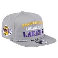 Casquette snapback grise New Era pour homme, motif Los Angeles Lakers, Property of Golfer
