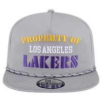Casquette snapback grise New Era pour homme, motif Los Angeles Lakers, Property of Golfer