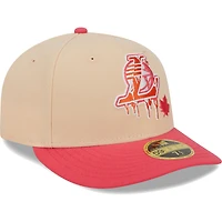 Casquette ajustée 59FIFTY Los Angeles Lakers Drip Low Profile New Era kaki/corail pour hommes