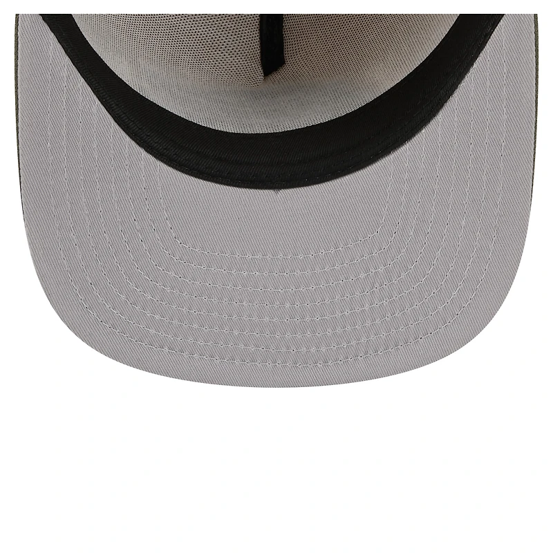 Men's New Era Khaki/Olive Los Angeles Lakers Color Pack Two-Tone A-Frame 9FIFTY Snapback Hat