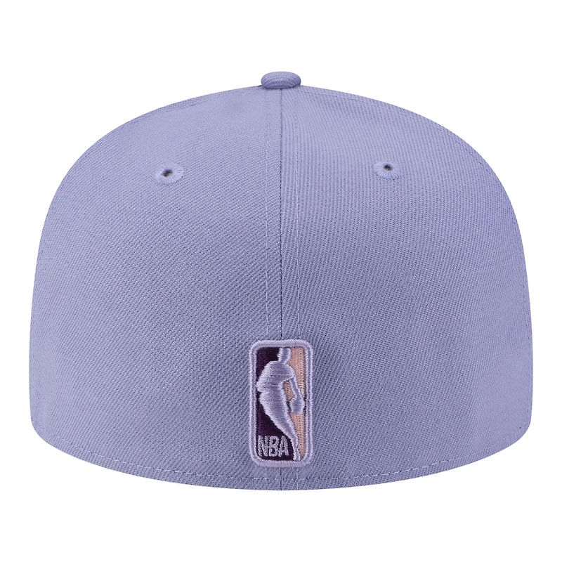 Men's New Era Lavender Los Angeles Lakers Color Pack 59FIFTY Fitted Hat