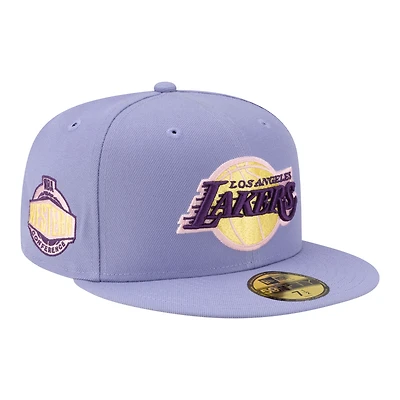Men's New Era Lavender Los Angeles Lakers Color Pack 59FIFTY Fitted Hat